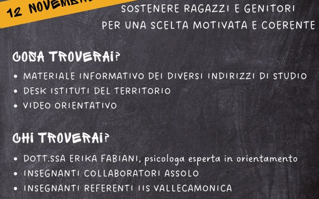 ORIENTAMENTO SCOLASTICO