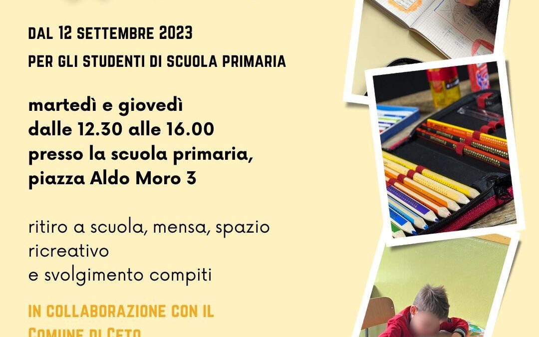 I DOPOSCUOLA DI ASSOLO 2023/2024 – Ceto per la scuola primaria