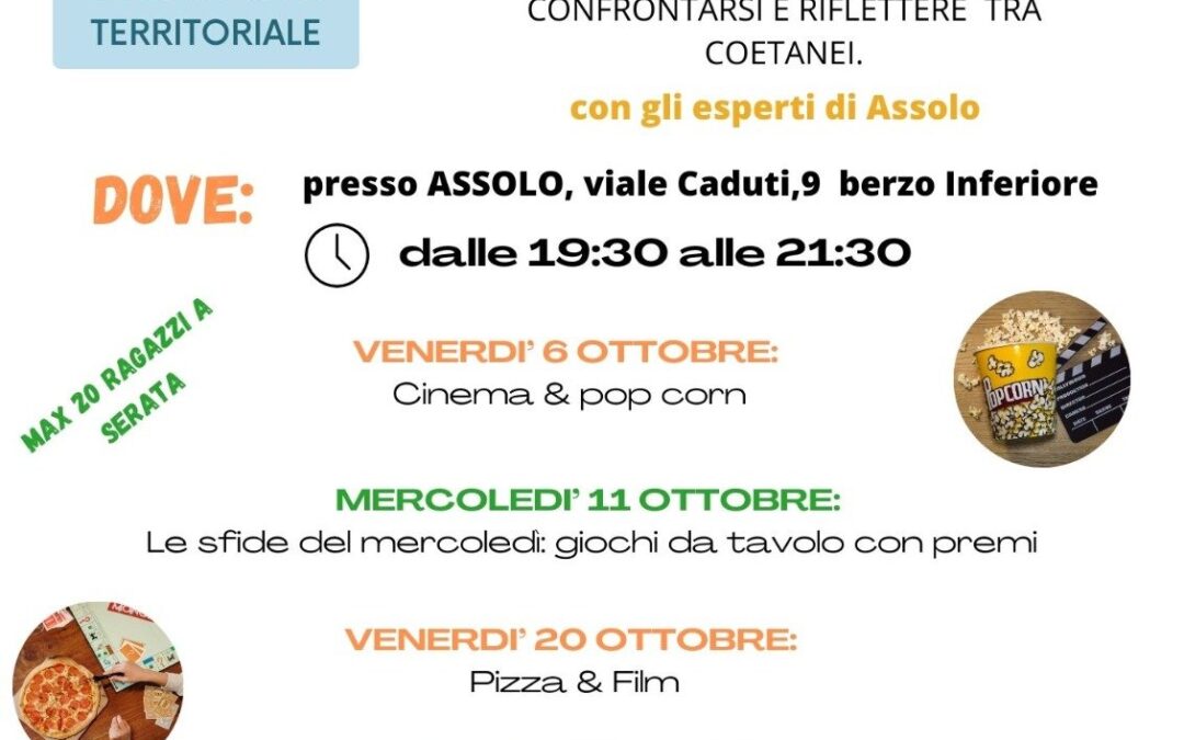 Porta aperta per gli adolescenti: SOS Assolo in autunno